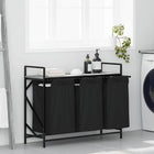 Wasmand 3 vakken met plank grijs sonoma eiken