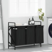 Wasmand 3 vakken met plank grijs sonoma eiken