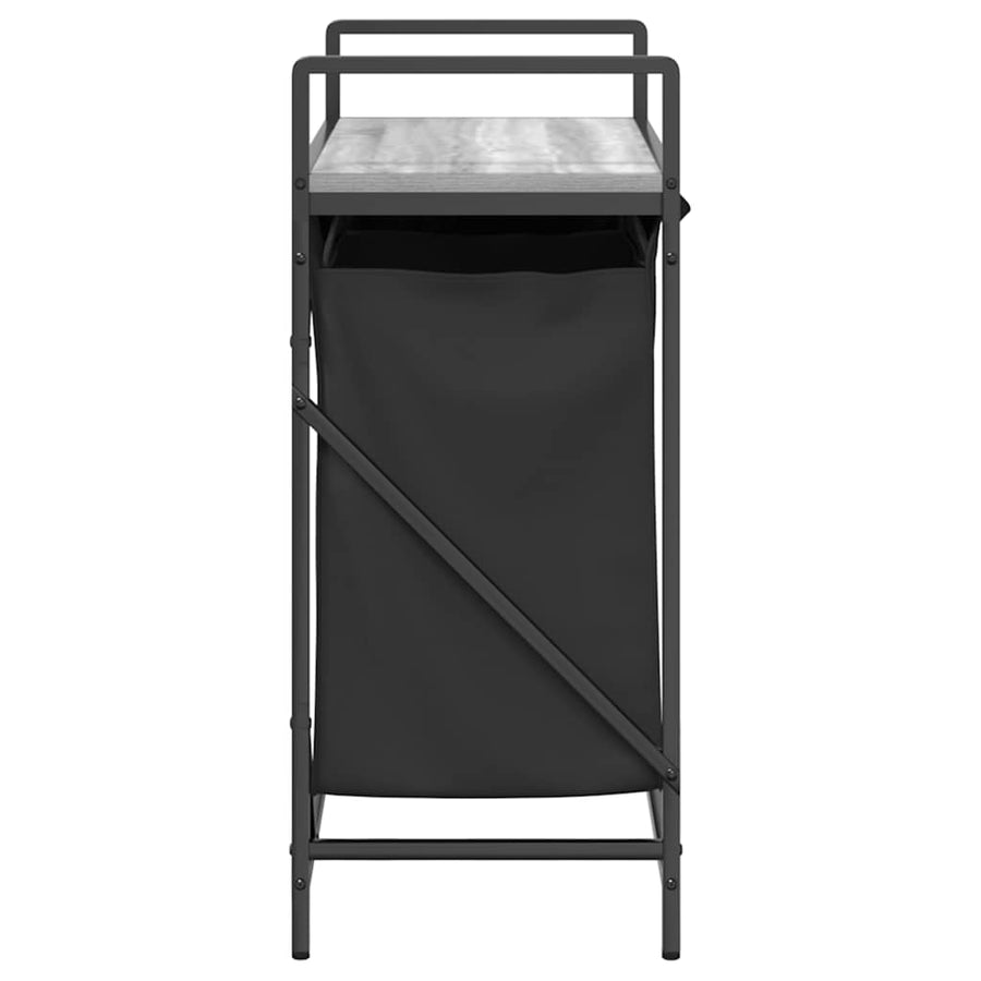 Wasmand 2 vakken met plank grijs sonoma eiken