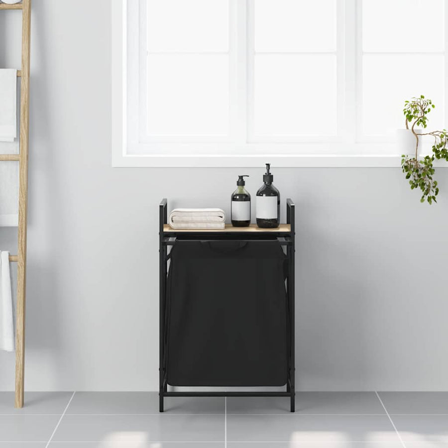 Wasmand 1 vak met plank sonoma eikenkleurig