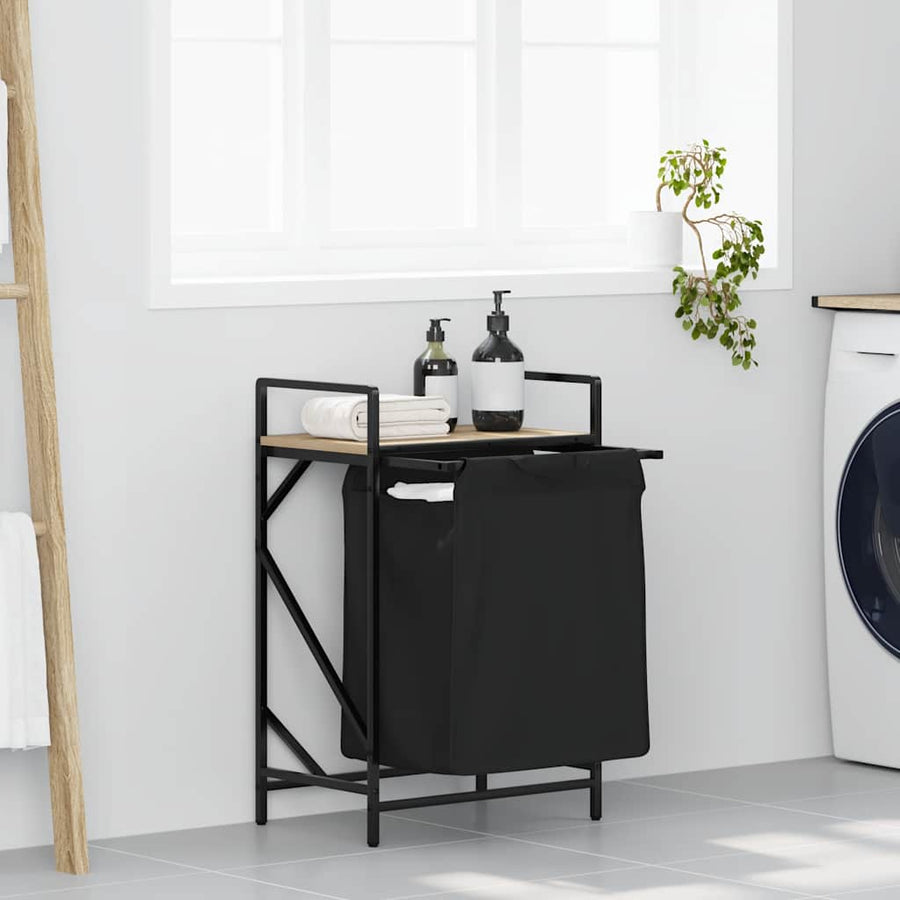 Wasmand 1 vak met plank sonoma eikenkleurig