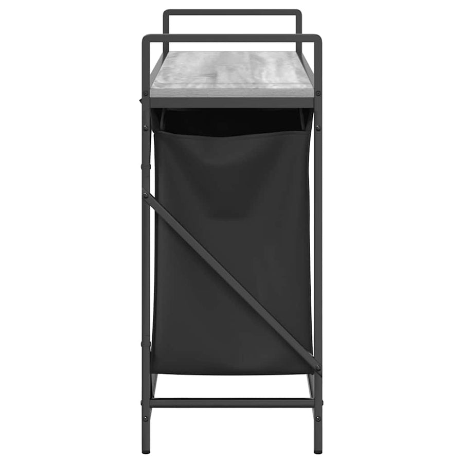 Wasmand 2 vakken met plank grijs sonoma eiken