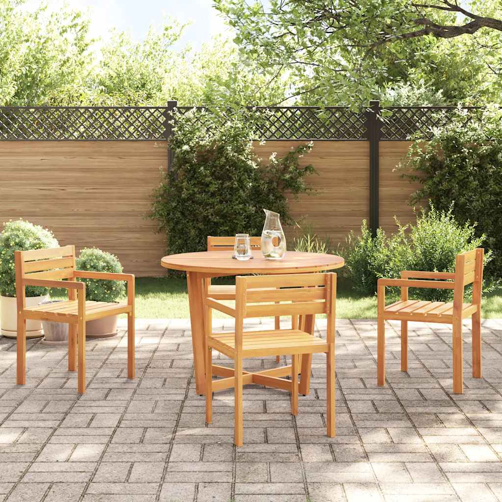 5-delige tuinset van massief acaciahout
