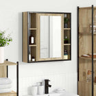 Mirror cabinet with shelf Sonoma Oak 60 x 16 x 60 cm Engineered wood