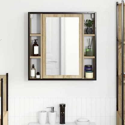 Spiegelkast met plank Sonoma Eiken 60 x 16 x 60 cm Bewerkt hout