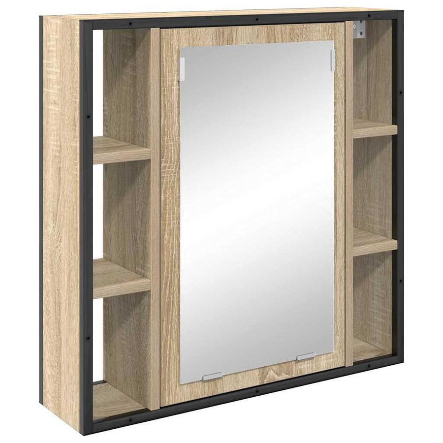 Spiegelkast met plank Sonoma Eiken 60 x 16 x 60 cm Bewerkt hout