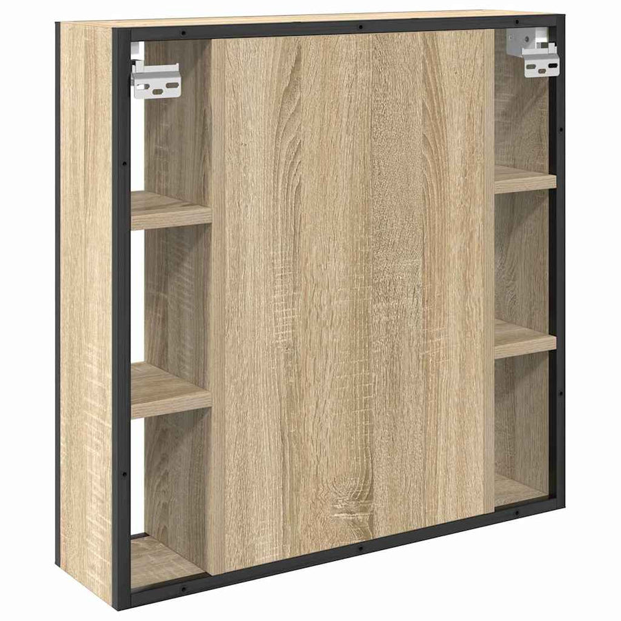 Spiegelkast met plank Sonoma Eiken 60 x 16 x 60 cm Bewerkt hout