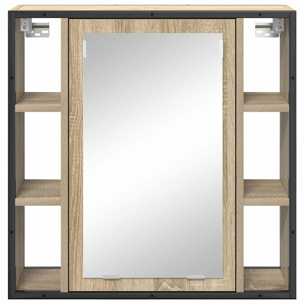 Spiegelkast met plank Sonoma Eiken 60 x 16 x 60 cm Bewerkt hout