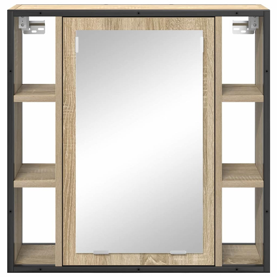 Spiegelkast met plank Sonoma Eiken 60 x 16 x 60 cm Bewerkt hout