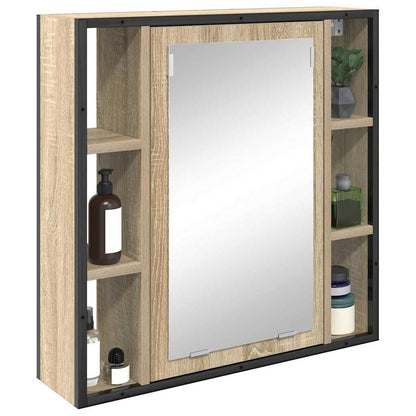 Spiegelkast met plank Sonoma Eiken 60 x 16 x 60 cm Bewerkt hout