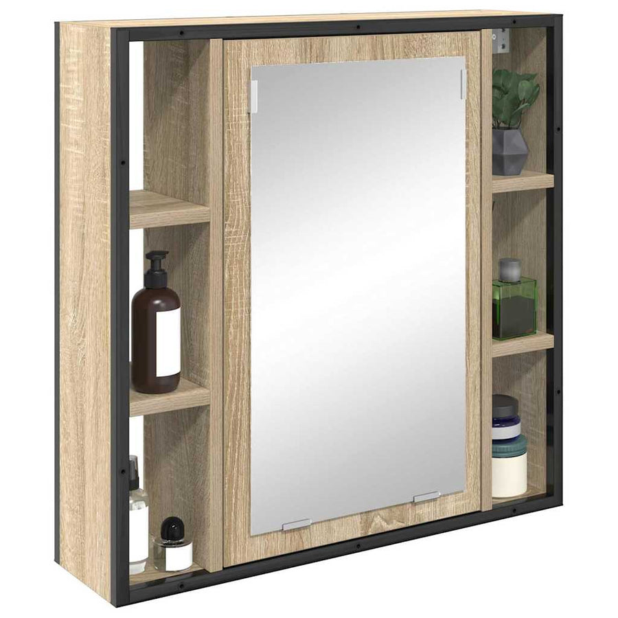 Spiegelkast met plank Sonoma Eiken 60 x 16 x 60 cm Bewerkt hout