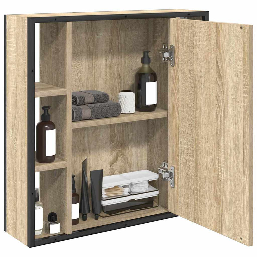 Spiegelkast met plank Sonoma Eiken 60 x 16 x 60 cm Bewerkt hout