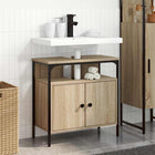 Badkamerkast 60x30x60 cm bewerkt hout beige
