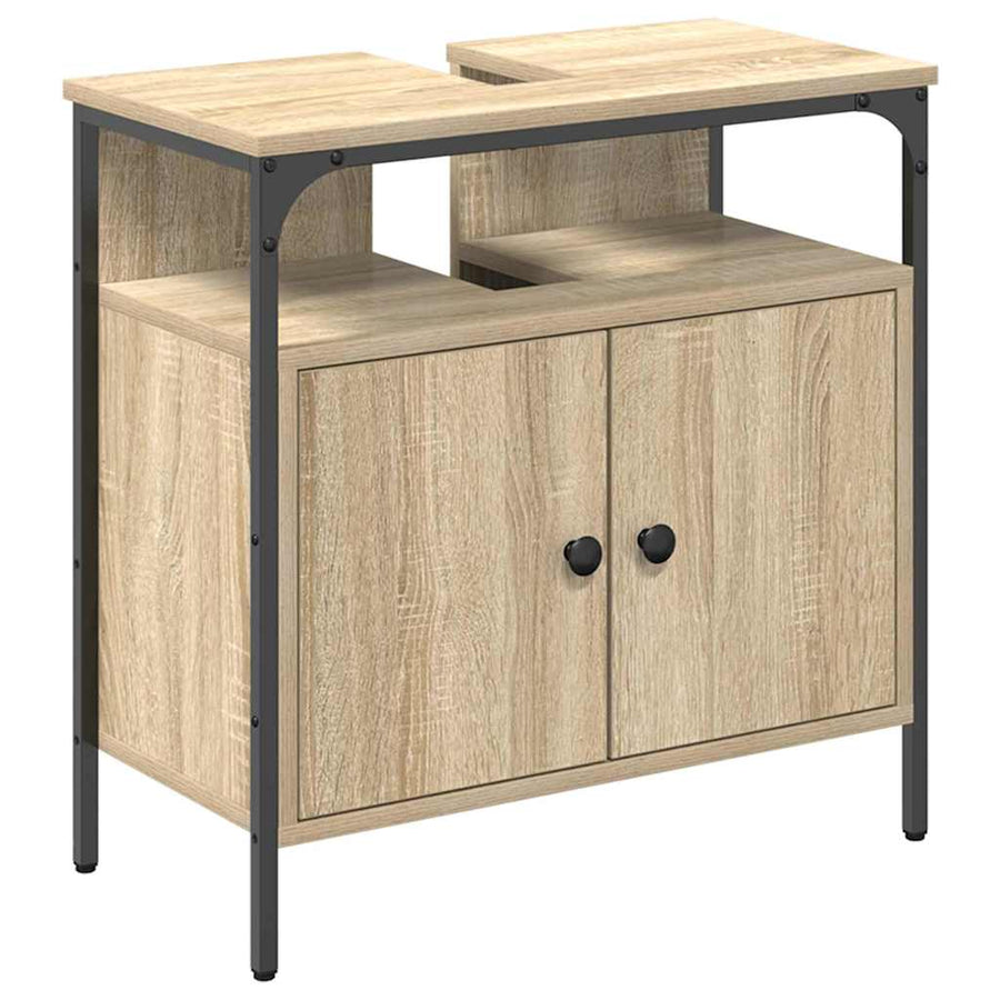 Badkamer Kast met opslag Beige 60 x 30 x 60 cm Bewerkt hout