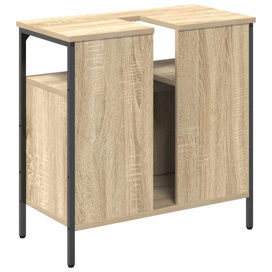 Badkamer Kast met opslag Beige 60 x 30 x 60 cm Bewerkt hout