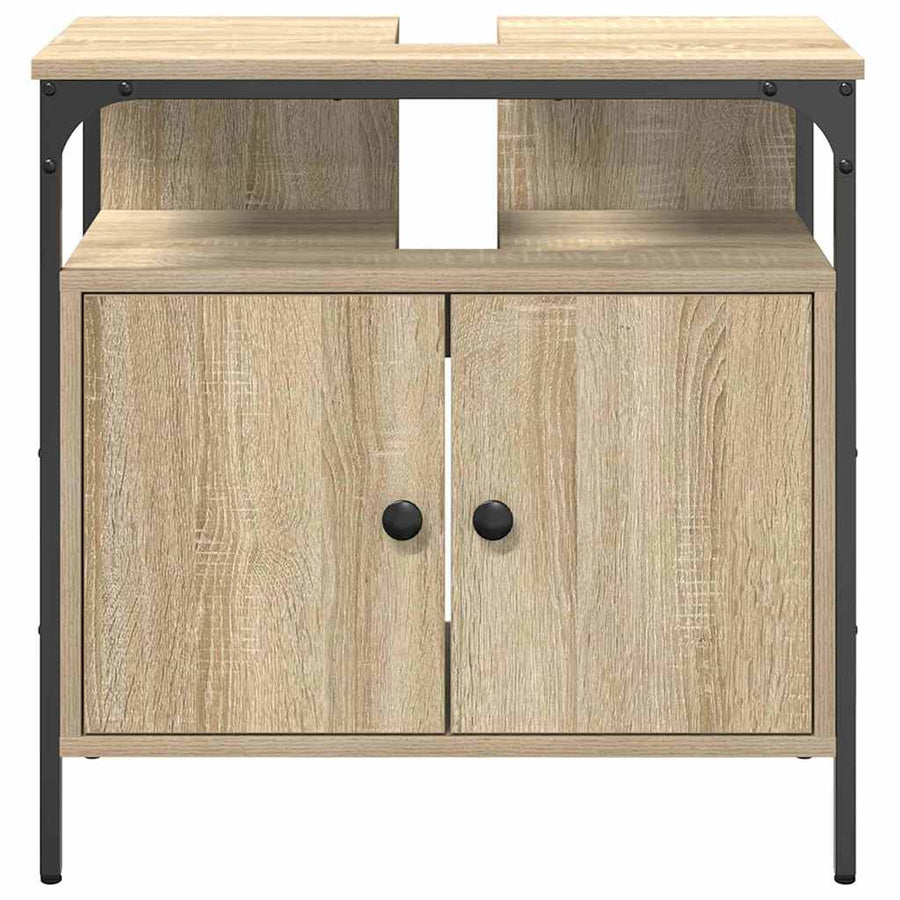 Badkamer Kast met opslag Beige 60 x 30 x 60 cm Bewerkt hout