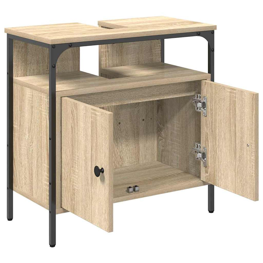 Badkamer Kast met opslag Beige 60 x 30 x 60 cm Bewerkt hout