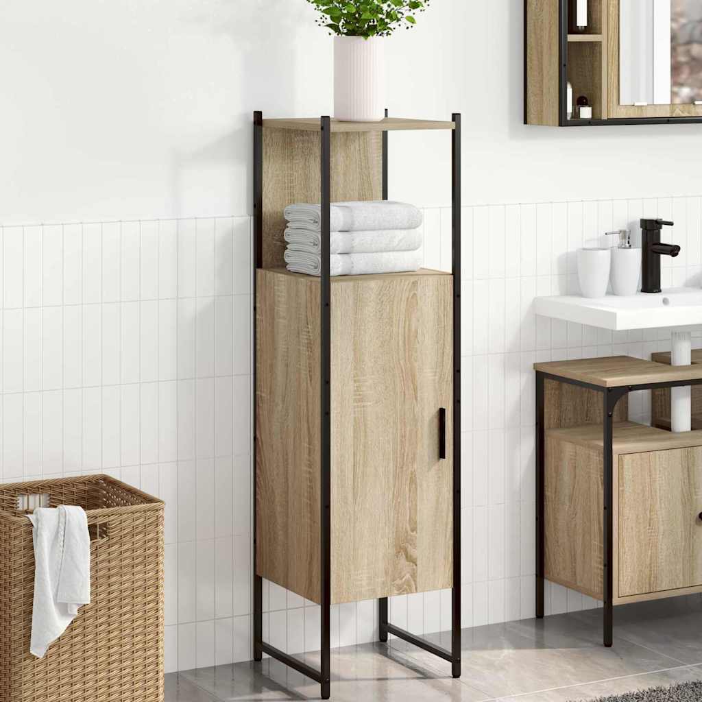 Badkamer Kast met plank Beige 33 x 33 x 120,5 cm Bewerkt hout