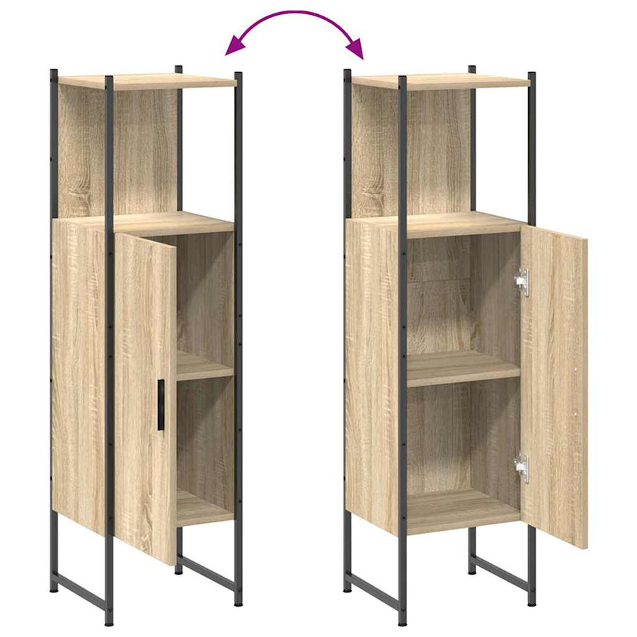 Badkamer Kast met plank Beige 33 x 33 x 120,5 cm Bewerkt hout