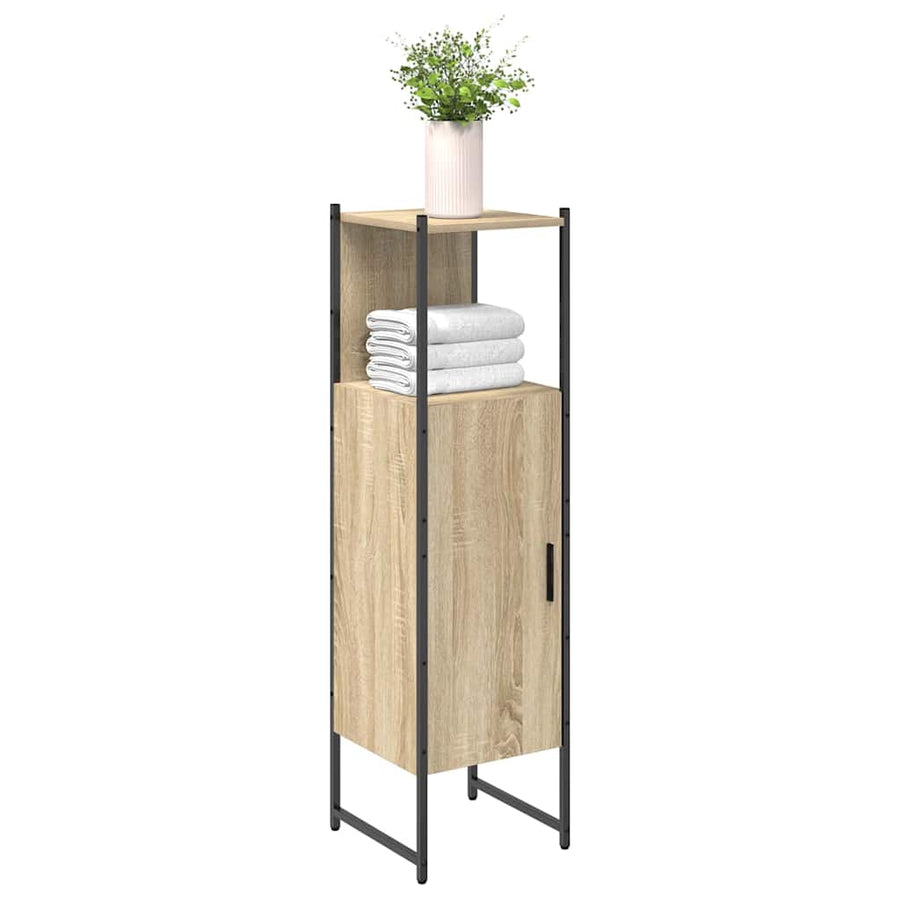 Badkamer Kast met plank Beige 33 x 33 x 120,5 cm Bewerkt hout