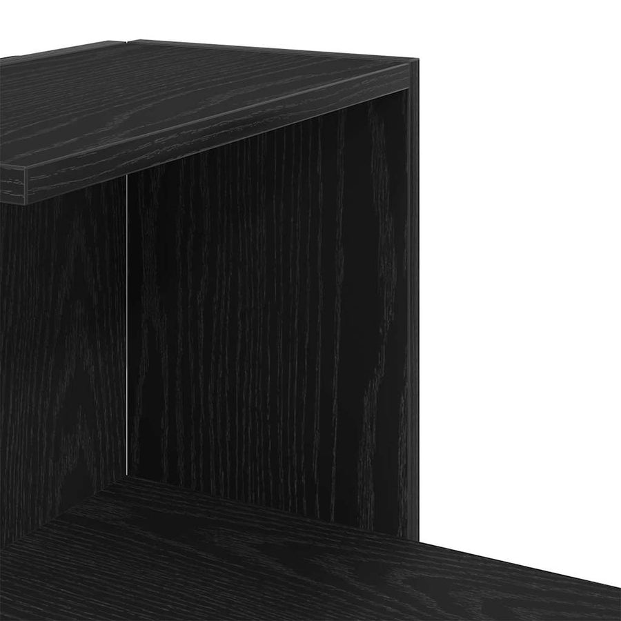 Wandhoekplank met plank Zwart Eiken 36.5 x 36.5 x 140 cm