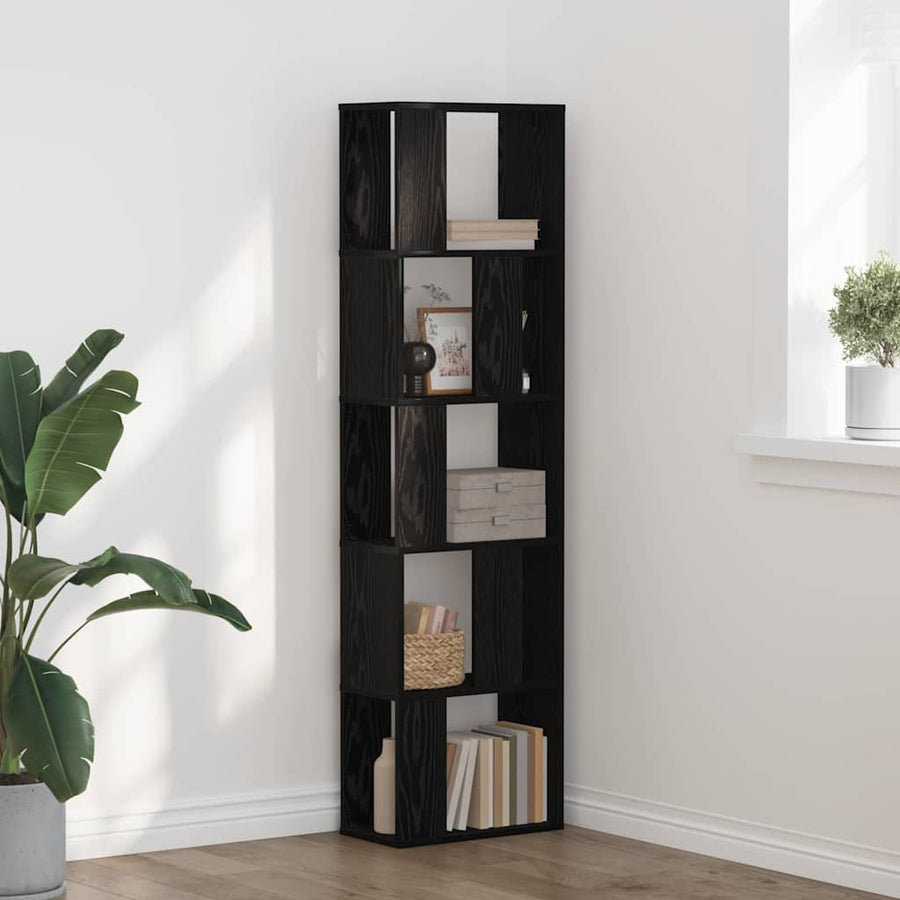Boekenkast Zwart Eiken 45 x 23,5 x 162,5 cm