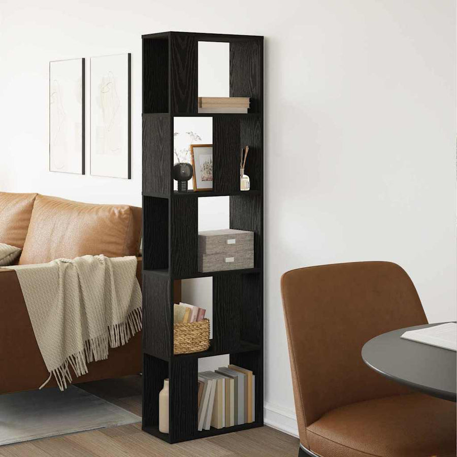 Boekenkast Zwart Eiken 45 x 23,5 x 162,5 cm