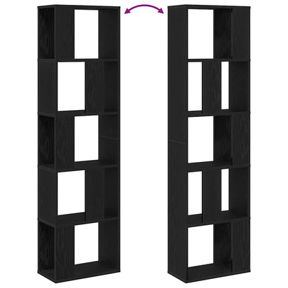 Boekenkast Zwart Eiken 45 x 23,5 x 162,5 cm