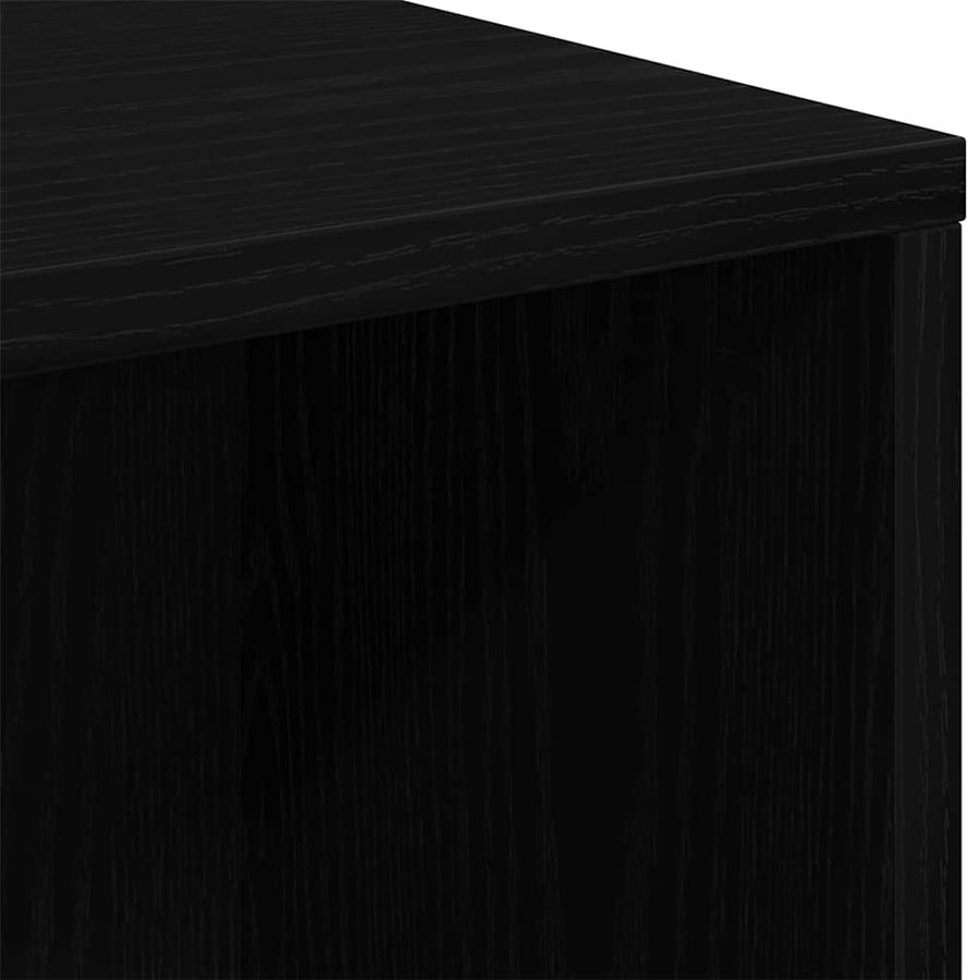 Boekenkast Zwart Eiken 50 x 25 x 102 cm