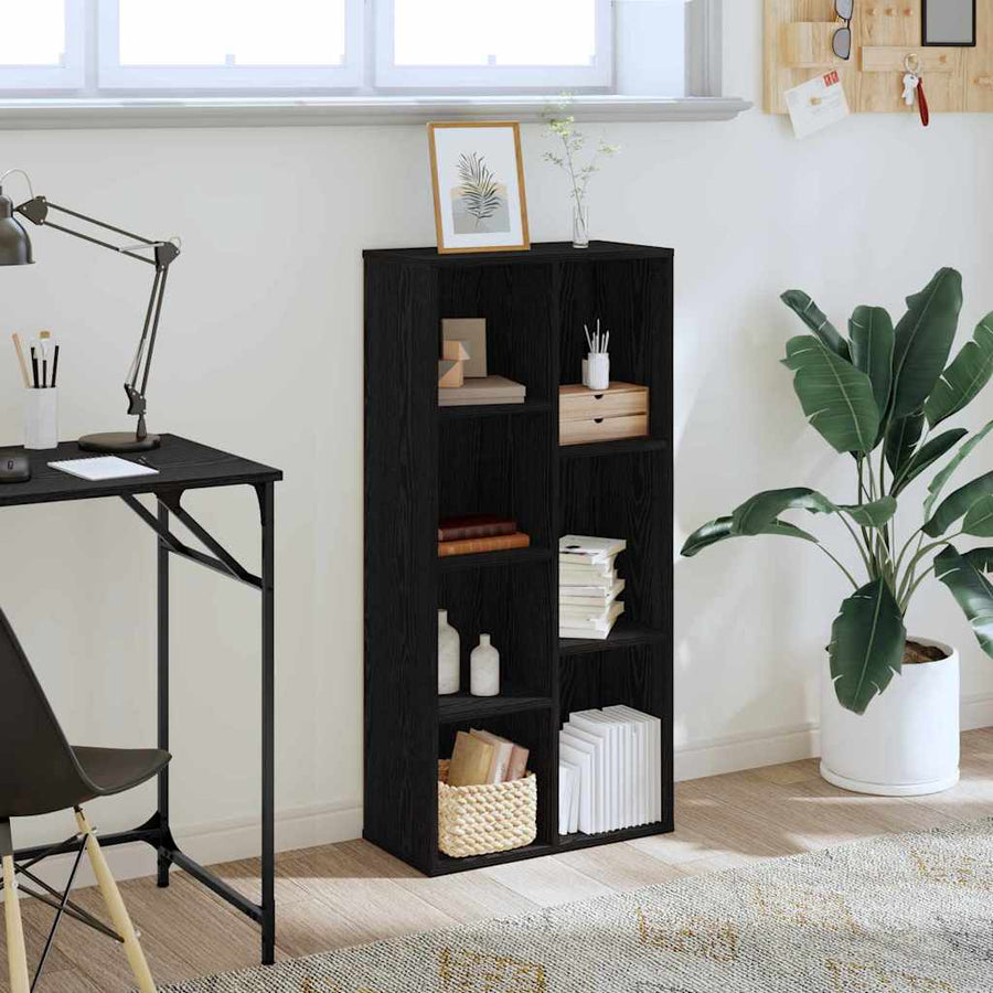 Boekenkast Zwart Eiken 50 x 25 x 102 cm
