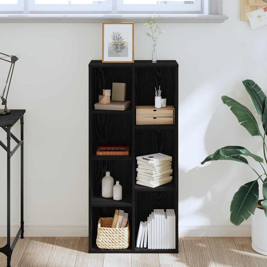 Boekenkast Zwart Eiken 50 x 25 x 102 cm
