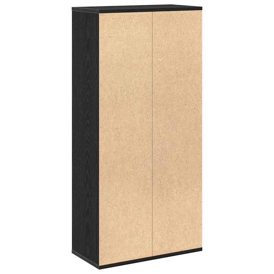 Boekenkast Zwart Eiken 50 x 25 x 102 cm