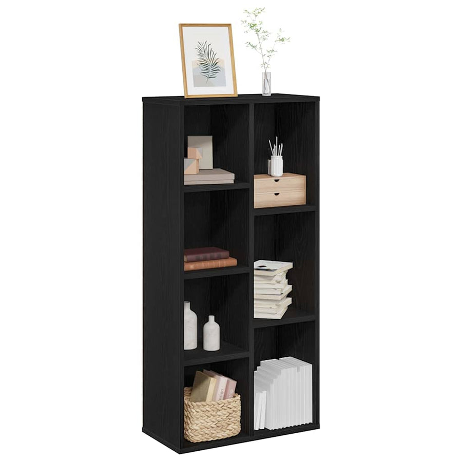 Boekenkast Zwart Eiken 50 x 25 x 102 cm