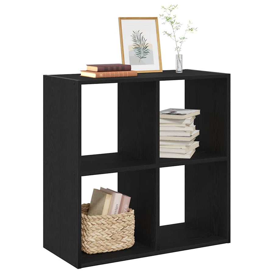 Boekenkast Zwart eiken 68,5 x 32 x 68,5 cm Bewerkt hout