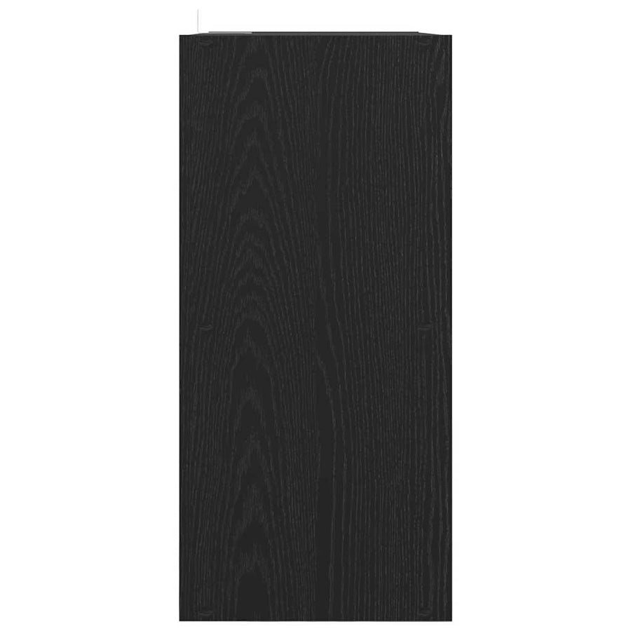 Boekenkast Zwart eiken 68,5 x 32 x 68,5 cm Bewerkt hout