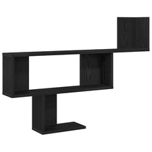 Wandplank Zwart Eiken 100x15x70 cm Bewerkt Hout