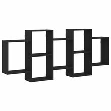 Wandplank Zwart Eiken 159x18x65 cm Bewerkt Hout