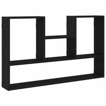 Wandplank Zwart Eiken 99x15x60 cm Bewerkt Hout