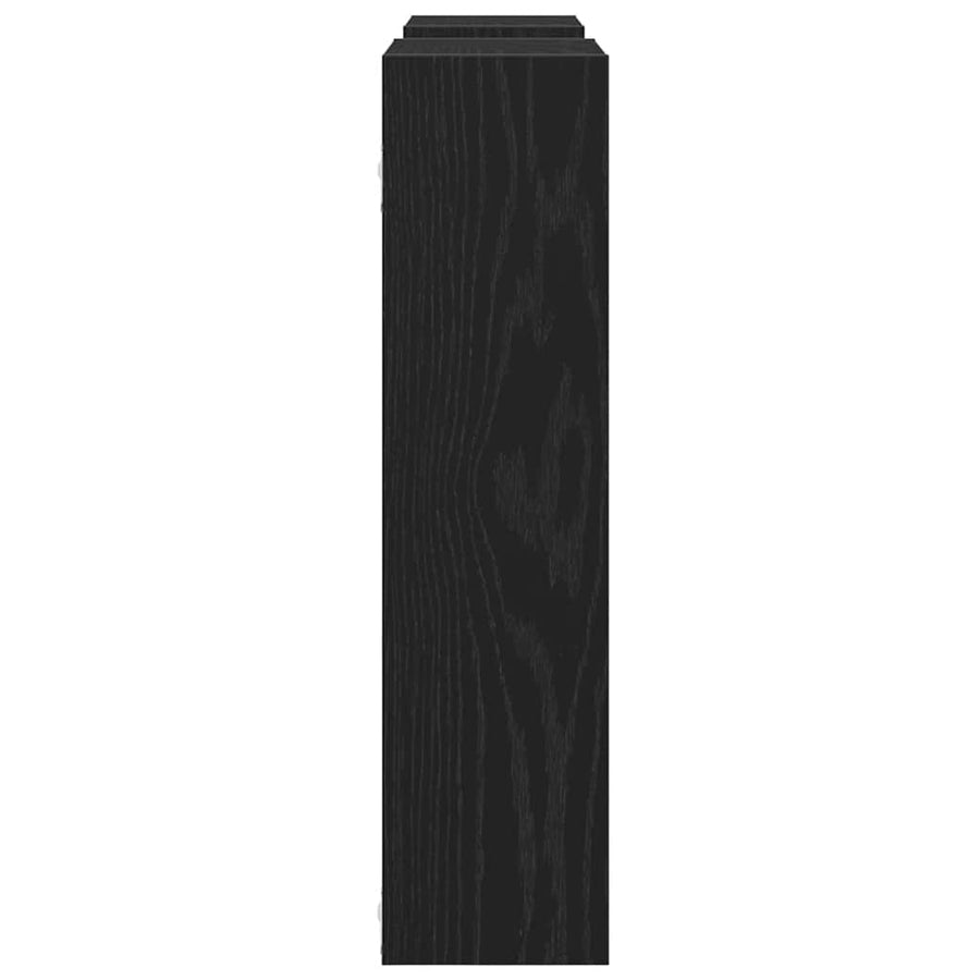 Wandplank Zwart Eiken 99x15x60 cm Bewerkt Hout