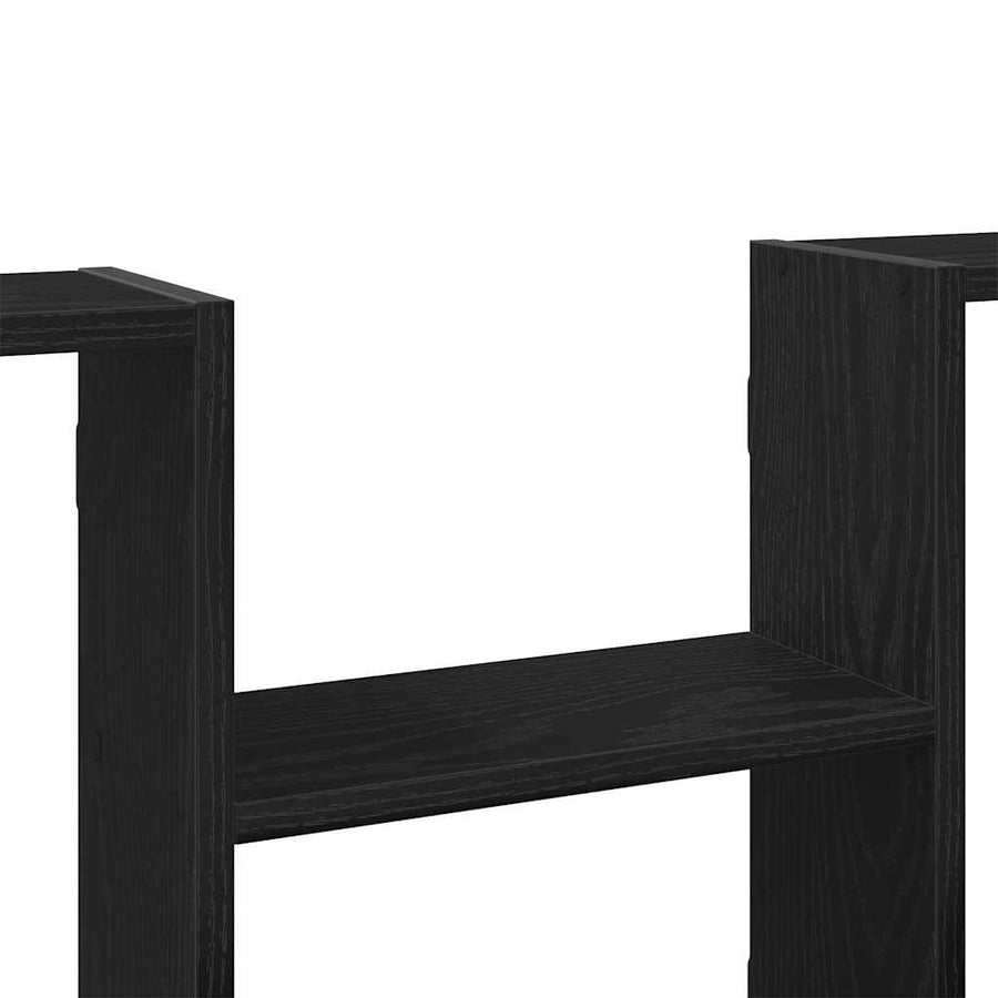 Wandplank Zwart Eiken 99x15x60 cm Bewerkt Hout