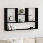 Wall Shelf Black Oak 99x15x60 cm Engineered Wood