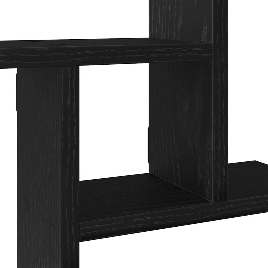Wandplanken 2 stuks Zwart Eiken 38x12x38 cm Bewerkt Hout