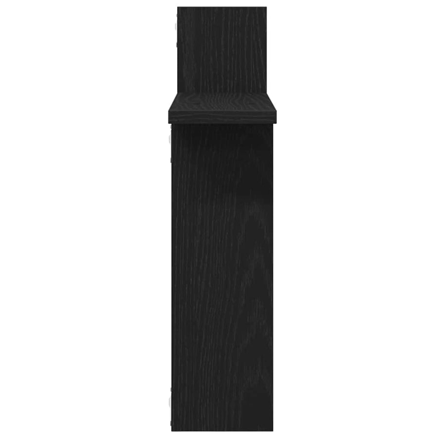 Wandplanken 2 stuks Zwarte Eiken 50x12x50 cm Bewerkt Hout