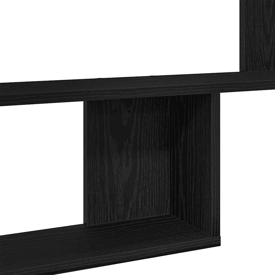 Wandplanken 2 stuks Zwarte Eiken 50x12x50 cm Bewerkt Hout