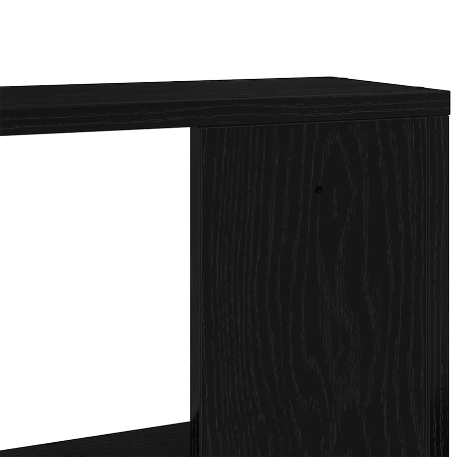 Wandplanken 2 stuks Zwarte Eiken 50x12x50 cm Bewerkt Hout