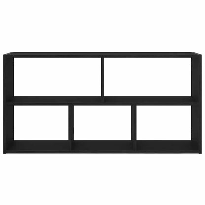 Wandplank Zwart Eiken 100x25x50 cm Bewerkt Hout