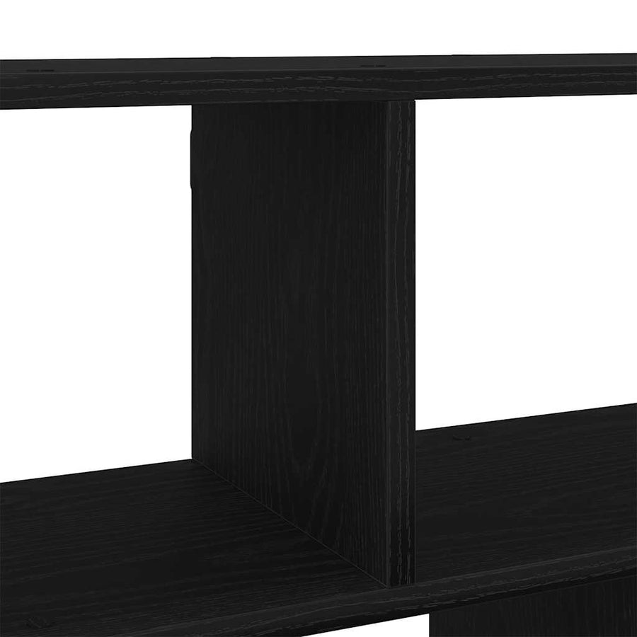 Wandplank Zwart Eiken 100x25x50 cm Bewerkt Hout