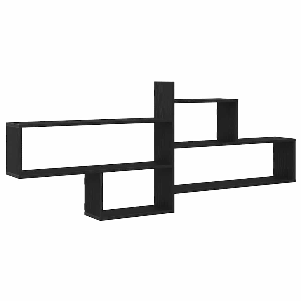 Wandplank Zwart Eiken 167,5x18x68 cm Engineered Wood