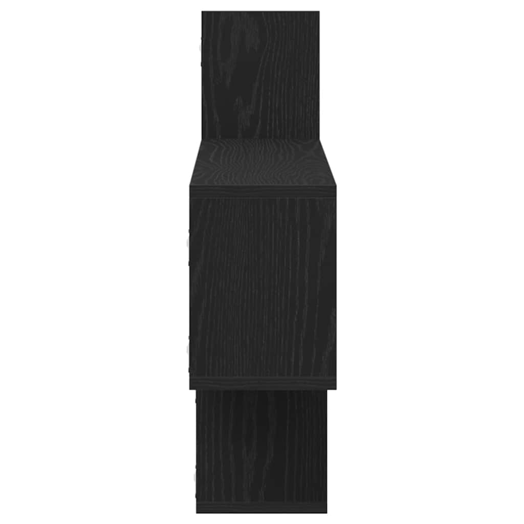 Wandplank Zwart Eiken 167,5x18x68 cm Engineered Wood