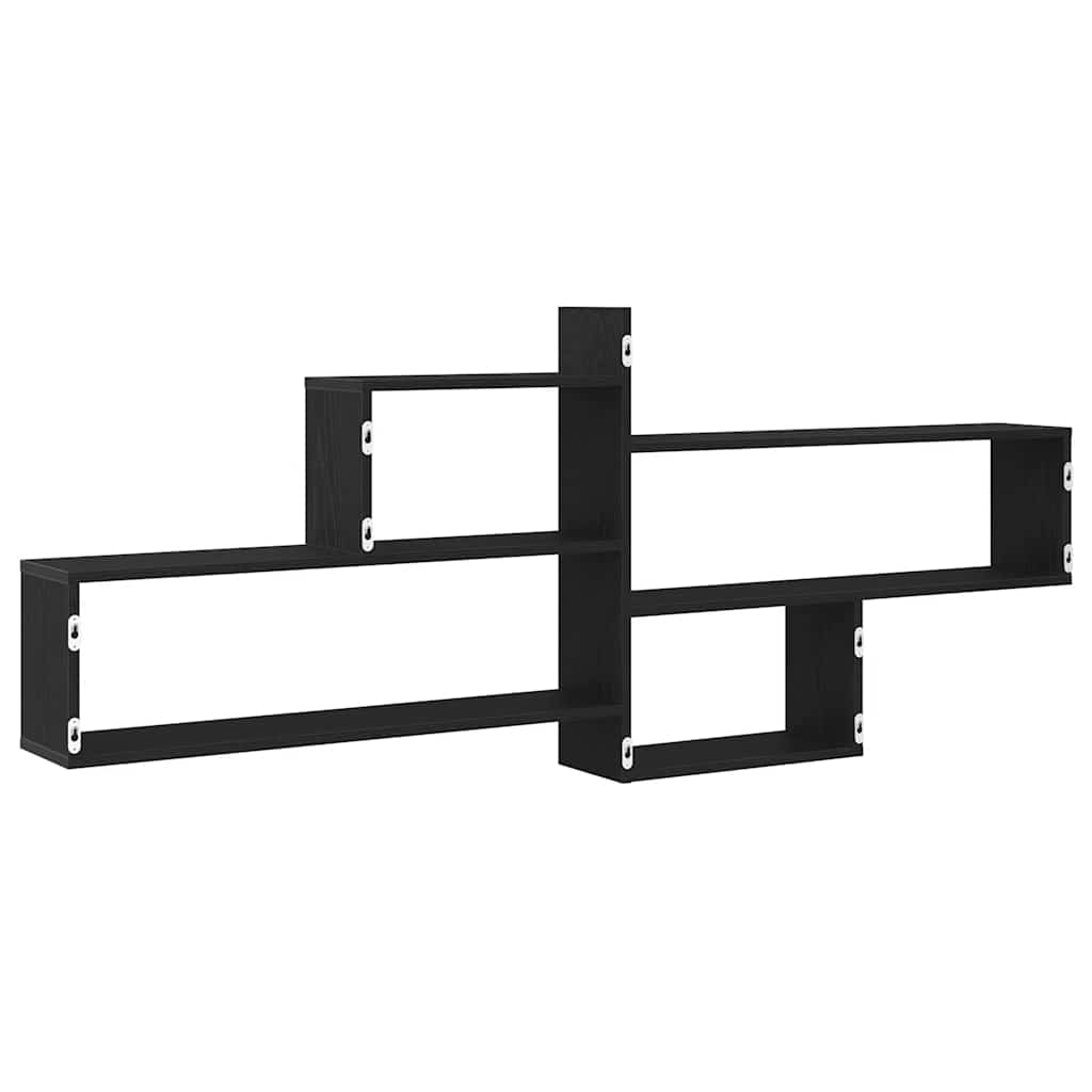 Wandplank Zwart Eiken 167,5x18x68 cm Engineered Wood